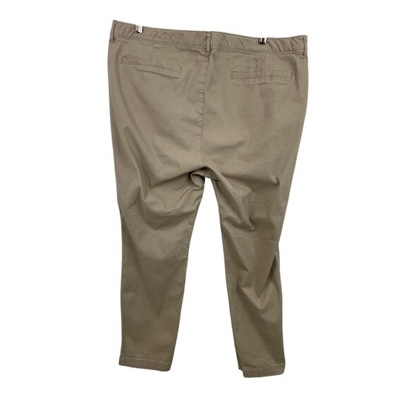 Old Navy Skinny Stretch Uniform Pants Chino Rolled Oats Khaki Womens Size 18 - Picture 2 of 8